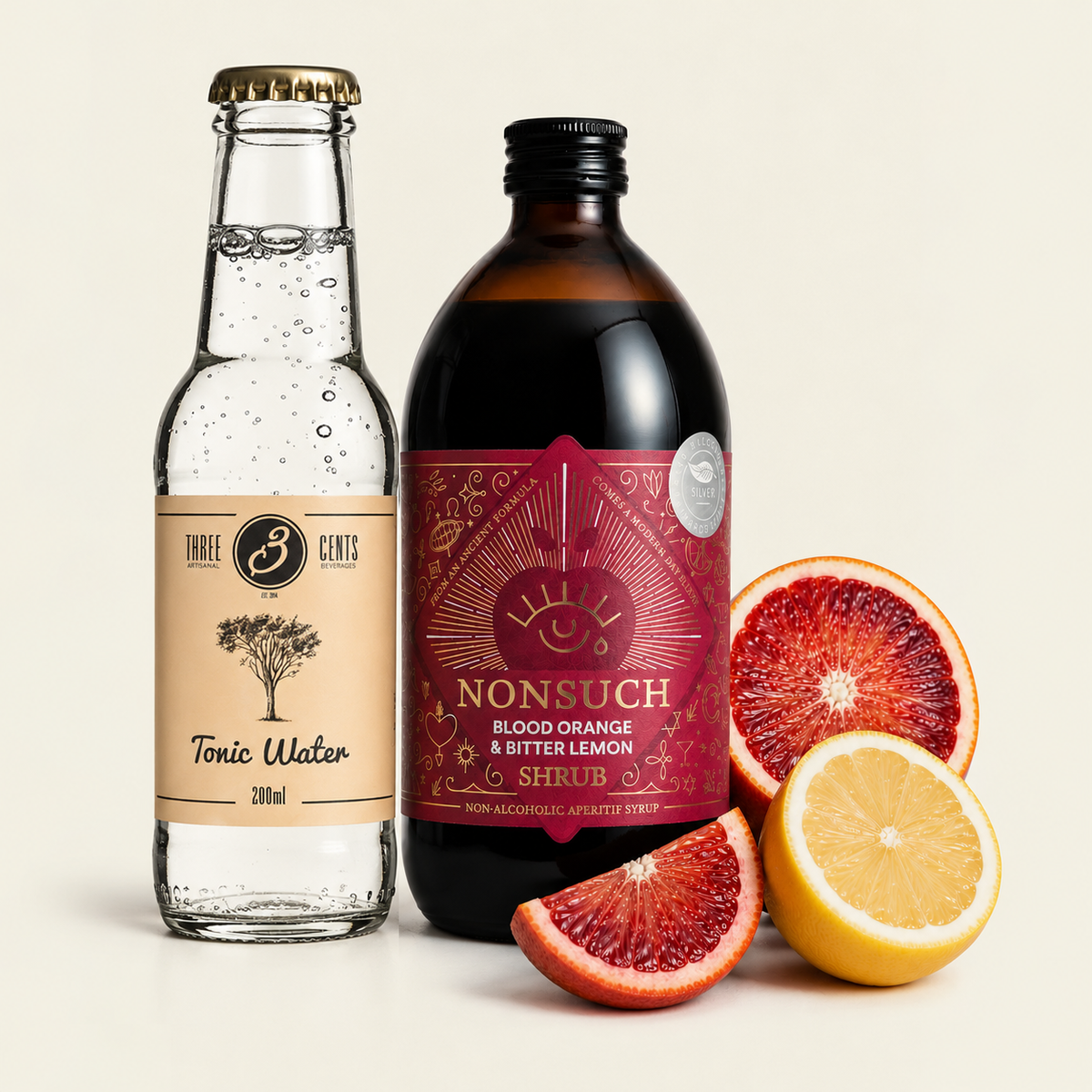 Blood Orange & Bitter Lemon Shrub and Three Cent Tonic Water Bundle