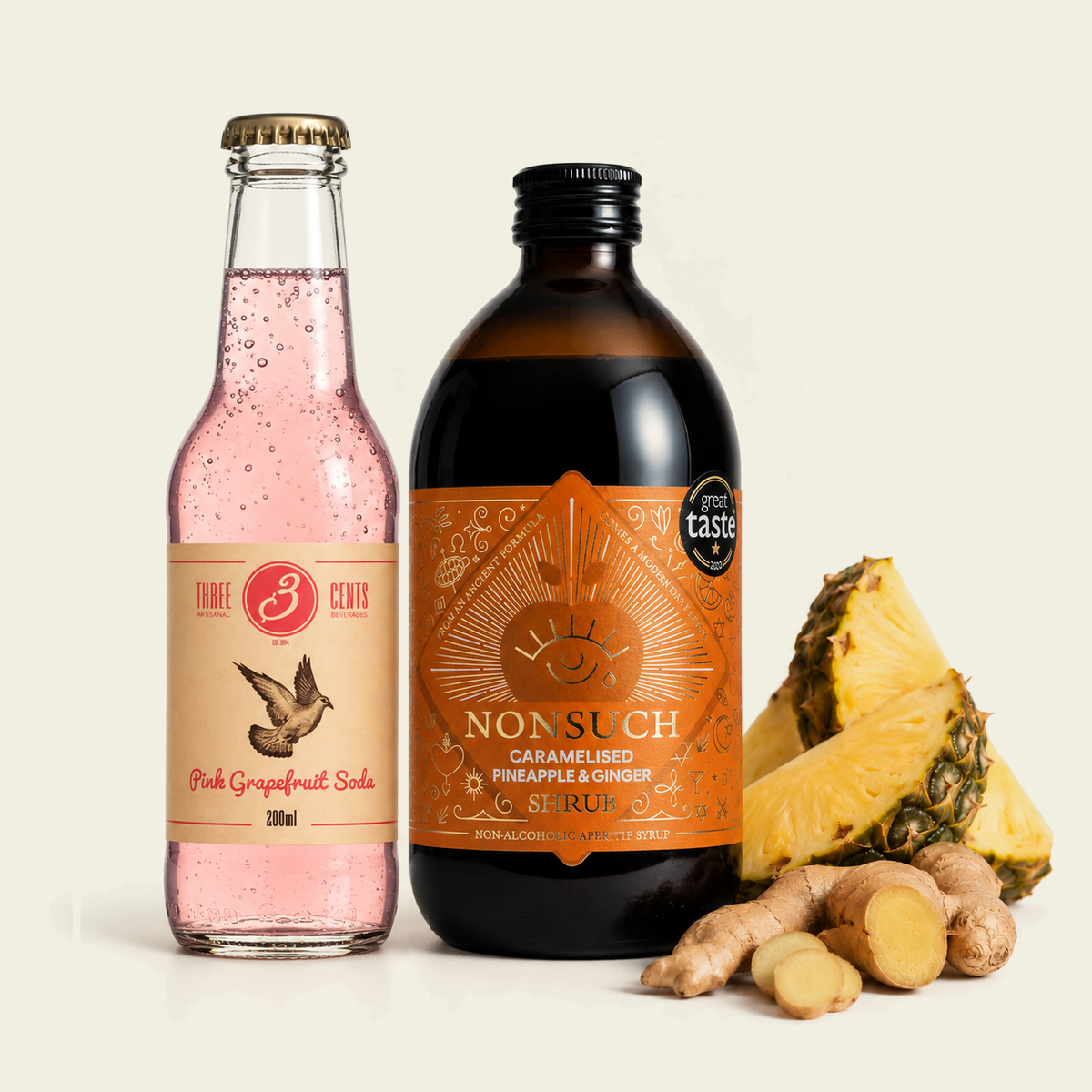 Caramelised Pineapple & Ginger and Three Cent Grapefruit Soda Bundle