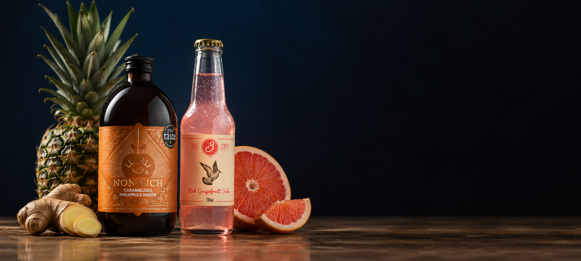 Caramelised Pineapple & Ginger and Three Cent Grapefruit Soda Bundle